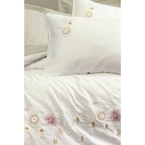 Juego de Funda Nórdica Doble de Satén Bordado 3D de Algodón de Lujo Jenika Mint, Floral, 4 Piezas, para Ropa de Cama, Franela Gruesa, King/Twin - Product Image 3