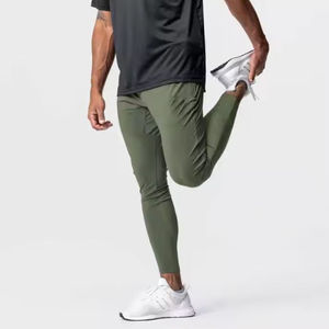 Pantalon de survêtement décontracté en toile épaisse pour homme, coupe ample, respirant, taille élastique avec cordon de serrage - Product Image 3