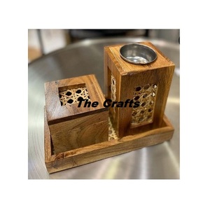 Quemador de Incienso Árabe de Madera, Juego de Dos Quemadores de Diferentes Tamaños, Quemador de Oud para Bodas y Eventos - Product Image 2