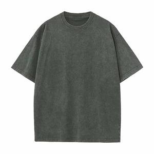 Camisetas Holgadas de Estilo Urbano, Corte Regular, Color Personalizado, Lavado Ácido, 200 Gramos, Tejido de Poliéster/Algodón, Ecológicas, Unisex - Product Image 2