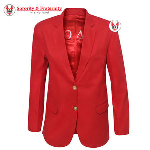 Chaqueta de Lana Informal con el Escudo de la Hermandad Delta Sigma, Letras Griegas, Abrigo de Lana, el Más Vendido, Tendencia - Product Image 1