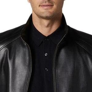 Veste en cuir pour homme de haute qualité, tendance et élégante, à manches longues, confortable, avec col montant, manteau d'hiver formel pour homme - Product Image 5