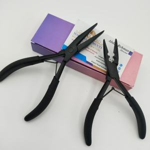 Pinza Profesional para Extensiones de Cabello con Dientes, Acero Inoxidable Sólido Negro Mate, Herramientas para el Cabello - Product Image 5