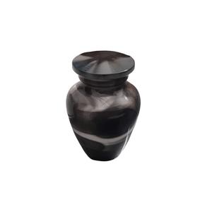 Urna de recuerdo de cremación de aluminio de alta calidad con urnas funerarias de metal con acabado de color negro para cenizas humanas - Product Image 1