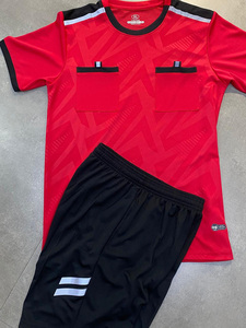 ชุดเครื่องแบบผู้ตัดสินการแข่งขันฟุตบอลชาย2025เสื้อทีมเสื้อกีฬาแขนสั้นมีกระเป๋า - Product Image 3