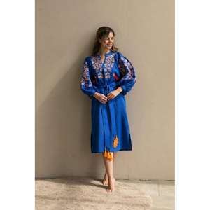 Colección de verano Diseñador Hecho a mano Estilo rumano Musulmán Manga larga Mujer Bordado Vestidos largos bohemios - Product Image 1