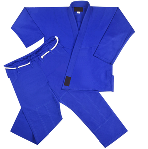 Kimono de Jiu-Jitsu Brésilien Bleu Personnalisé Unisexe 100% Coton Anti-rétrécissement Respirant Qualité Supérieure Logos Personnalisés Prix Abordable - Product Image 1