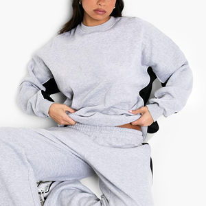 Sweat-shirts personnalisés pour femmes en molleton 100 % coton écologique, couleur unie, respirants, séchage rapide, épaules tombantes - Product Image 4