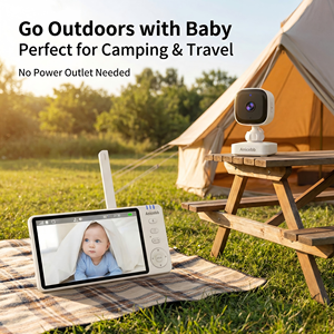 Anicebb ABM590 Moniteur bébé portable 5 pouces avec batterie intégrée, caméra <span class=keywords><strong>sans</strong></span> fil 720P, vision nocturne longue portée, audio bidirectionnel - Product Image 3