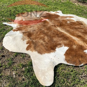 Brown and White Cowhide Hair on Leather Skins for Customised Products - Product Image 6