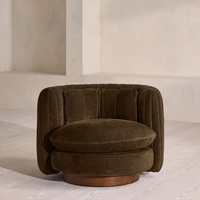 Fauteuil lounge design artisanal HEC, fauteuil Vivienne personnalisé en velours, fauteuil d'appoint pour bar, club, mobilier de bar et usage domestique