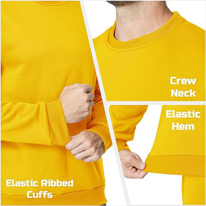 OEM personnalisé pour hommes imprimé coton polyester polaire respirant écologique coupe ample pull sweat hiver en vrac porter équipage - Product Image 5