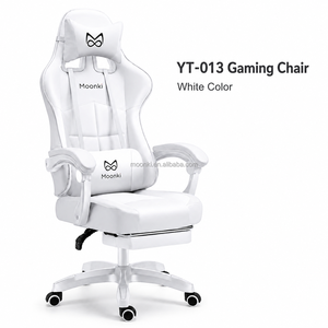 เก้าอี้เกมมิ่งปรับระดับได้สีชมพูพร้อมที่วางเท้า เก้าอี้คอมพิวเตอร์สำหรับเกมเมอร์ในห้องนอน - Product Image 2
