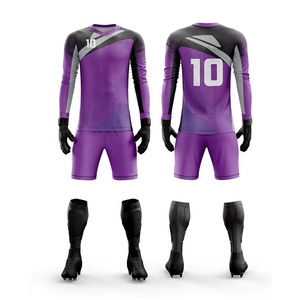Venta al por mayor nuevo modelo de portero Jersey y pantalones cortos conjunto OEM poliéster sublimación uniforme de fútbol nuevo estilo de fútbol ropa deportiva - Product Image 5