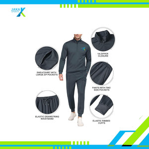 Mens Two Piece Tracksuit Set Quarter Zip Long Sleeve Sweatshirt with Jogger <b>Pants</b> Casual Sportswear Outfit Athletic Wear for Men - Product Image 3
