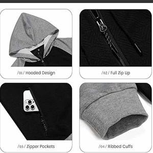 Conjunto Deportivo de Invierno para Hombre, Poliéster/Algodón, Transpirable, Talla Grande, con Cremallera Completa, Conjunto de Joggers, Subido por Dress Sports - Product Image 5