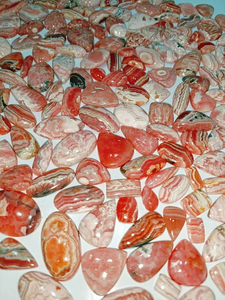 โรโดโครไซต์พลอยหลังเบี้ยแบบหลวมสำหรับทำชุดผสมเครื่องเพชรพลอย - Product Image 4