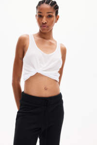 Pantalones de chándal de invierno negros lisos de rizo francés de lana a prueba de viento ecológicos rectos de cintura media para mujer - Product Image 2