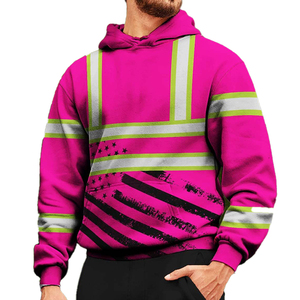 Sweat-shirts d'hiver pour hommes avec logo personnalisé, de haute qualité, surdimensionnés, style streetwear, avec poche en polaire, effet vintage, broderie 3D - Product Image 5