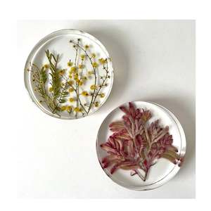 Posavasos de resina epoxi con posavasos de resina con borde púrpura y dorado para posavasos de mesa y oficina a la venta - Product Image 3