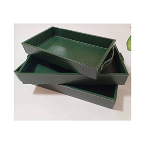 Élégant plateau de service en bois MDF pour prix de gros forme hexagonale table à manger plateau de service pour hôtel à moindre coût - Product Image 4