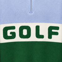 Pull-over en coton doux personnalisé pour femme, style preppy, col montant jacquard, blocs de couleur, coupe décontractée, idéal pour le golf, vente en gros