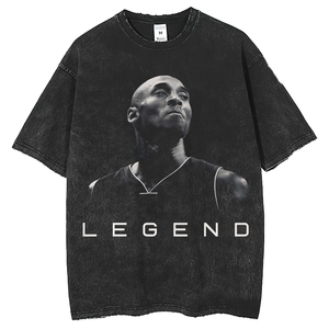 2025 personnaliser hommes T-shirts 100% coton en détresse cou poids lourd lavage à l'acide t-shirt Dtg impression Boxy recadrée t-shirt pour hommes - Product Image 5