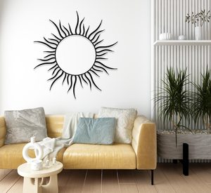 Modern Round <b>Silver</b> Mosaic <b>Mirror</b> Customizable Design for Decorative Usage - Product Image 2