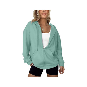 Concevez votre vente en gros de sweats à capuche surdimensionnés en coton lourd pour femmes - Product Image 1