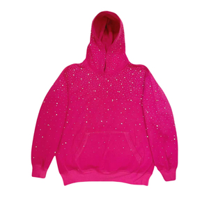Sudadera con Capucha y Cremallera para Hombre, con Pedrería, Estilo Urbano, con Cristales Brillantes, Sudadera Holgada de Moda, Proveedor de Fábrica OEM - Product Image 5