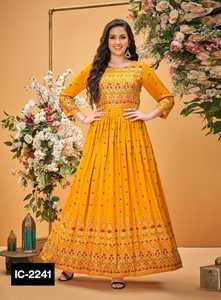 Vêtements indiens ethniques rayonne Anarkali Style Kurtis Heavy Hit Print Plus Size Casual Wear pour les femmes indiennes musulmanes vêtements pakistanais - Product Image 4