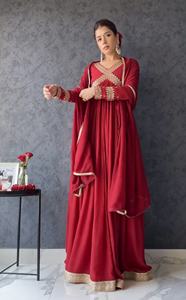 Hermoso vestido de fiesta Aliya Cut vestido con Dupatta con trabajo de lentejuelas bordadas - Product Image 2