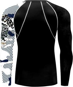 Rash Guard de combat professionnel avec personnalisation du logo de l'équipe de couture Flatlock à impression sublimée sans fondu - Product Image 6