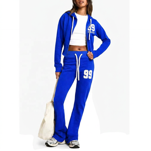 <b>Women's</b> Maroon Two Piece Breathable Plus Size Tracksuit Hooded <b>Zip</b> <b>Sweatshirt</b> High Waist Joggers Number 99 Print Casual Regular - Product Image 4