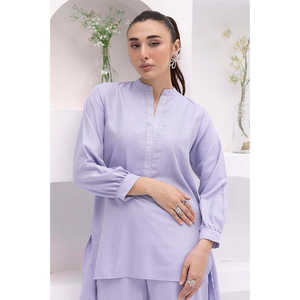 Conjunto de Camisa y Pantalón Teñidos en Sarga WGK-TWS-DY-2478 Top - Product Image 2