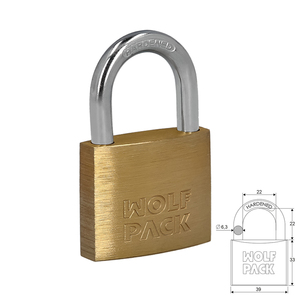 Candado de Latón Arco Normal 40 mm. Blister 1 pieza. De Alta Resistencia - Product Image 1