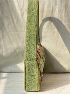 vegetable beaded shoulder bag Indian fully handcrafted for <b>women</b> handmade luxury evening party fashion handbag artwork design - Product Image 5