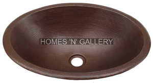อ่างล้างมือแบบถังทองแดงสำหรับห้องน้ำในโรงแรมทำด้วยมือคุณภาพสูง - Product Image 2