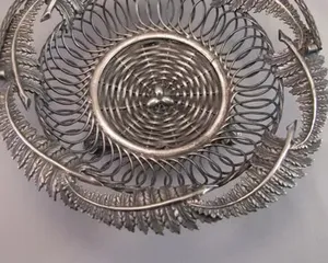 Panier Panier pour mariage maille panier de travail couleur argent Design Unique meilleur panier panier cadeaux en métal fournitures de fête décoratives - Product Image 4