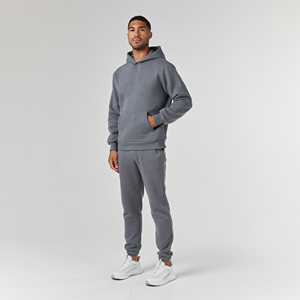 2025 Trending Men's Street Wear Jogging Chándal 100% Algodón Pullover Sudadera con capucha y pantalón para la temporada de invierno Chándal para hombres - Product Image 4