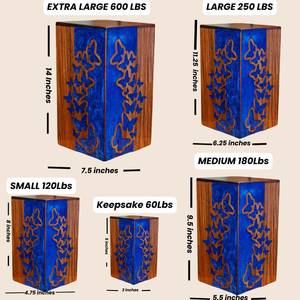 Urn <b>for</b> Human <b>Ashes</b> Box Cremation <b>for</b> Burial Adult Box <b>for</b> Burial Personalized Urn - Product Image 2