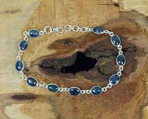 <b>Blue</b> Kyanite Sterling Silver <b>Bracelet</b> Adjustable Gemstone Jewelry Handmade Natural <b>Crystal</b> <b>Bracelet</b> - Product Image 5
