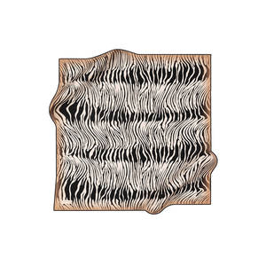 Écharpe en twill de soie à motif zèbre pour filles, style carré long, pour le printemps, l'été et l'automne - Product Image 1