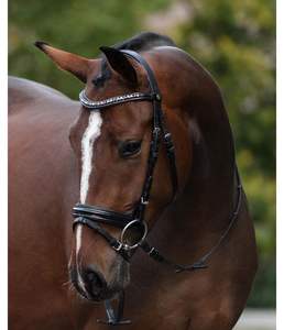 บังเหียนม้าของอังกฤษใหม่บังเหียนม้าทำจากหนังแท้สำหรับใช้ในการขี่ม้า - Product Image 2