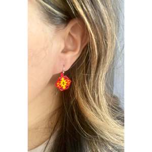 Pendientes Colgantes Navajo con Cuentas de Plata de Ley y Piedras Multicolores, Joyería Artesanal Hecha a Mano - Product Image 3