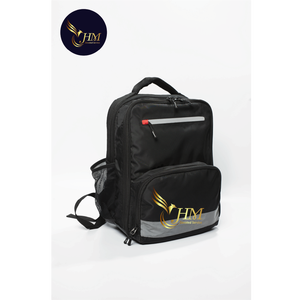 Hien Minh's Black Waterproof Durable Polyester <b>Backpack</b> High Quality for Travel School <b>Business</b> - Product Image 2