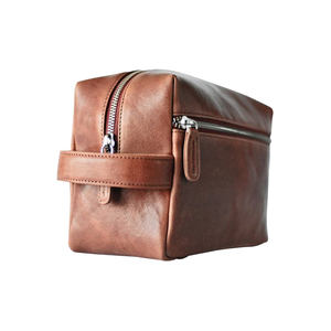 Neceser de PU plegable elegante para hombre, neceser de cuero genuino de alta calidad para neceser, cierre de cremallera, gran capacidad, a la moda - Product Image 2