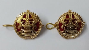 ตราสัญลักษณ์ระดับตำแหน่งแบบกำหนดเอง 3 แถบ ป้ายติดไหล่ ปักลายลูกไม้ กระดุม 3 มิติ บริการสั่งทำ คุณภาพดี - Product Image 6