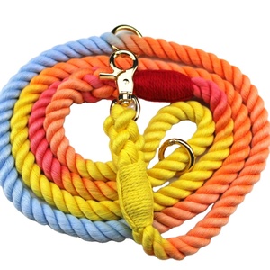 ชุดสายจูงสุนัขแบบทำมือชุดสายจูงสุนัขทำจากผ้าฝ้ายสีออมเบร - Product Image 1