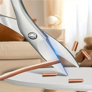 Cortaúñas de Acero Inoxidable con Cuchillas Curvas, Recorte Preciso para Cejas, Pestañas, Uñas y Pies, Diseño Ergonómico, Tijeras para Uñas - Product Image 2